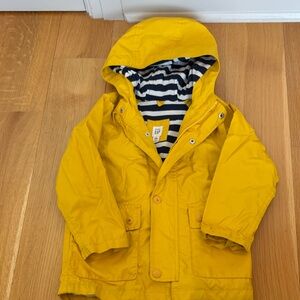 GAP Bright Yellow Kids Raincoat with Hood